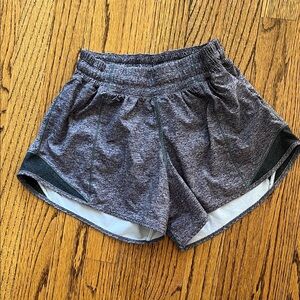 lululemon athletica Gray Heather Athletic Shorts with Dark Trim